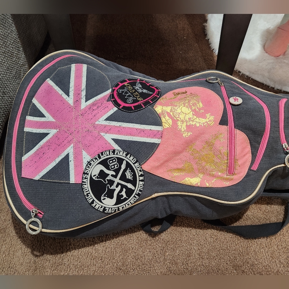 Vintage Victoria's Secret VS PINK Rare Guitar Case Tote Travep Bag - Picture 7 of 13